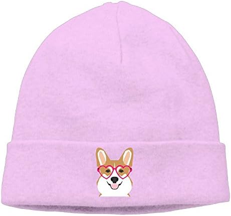 Unisex Glasses Welsh Corgi Adjustable Slouchy Beanie Ski Hat Head Wear Fashion For Outdoor &amp; Home