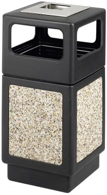 Safco Canmeleon 38 Gallon Waste Receptacle / Garbage Bin (Aggregate Panel, Ash Urn/Side Open) Model 9473NC from ABC Office