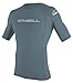 O'Neill Wetsuits Men's Basic Skins UPF 50+ Short Sleeve Rash Guard, Dusty Blue, Large