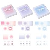 1 Box of Random Color Dreamy Gradient Colored Sticky Notes, Adhesive Mini Memo Pads, Holder for School Office Hospital,Self-Stick Aesthetic Notes,Kawaii Office Desk Supplies,Writing Pads