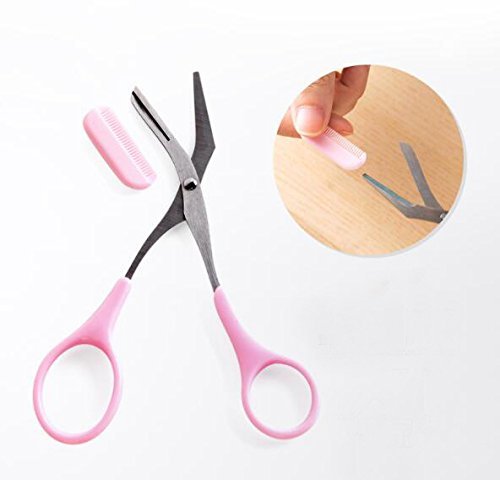 VNDEFUL 1PCS Simple and convenient eyebrow shaping toolEyebrow Scissors Total Length: approx 10cm/3.9inch