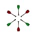 Yanseller 6 Pack Magnetic Darts for Magnetic Dart Board (3 Red+3 Green)