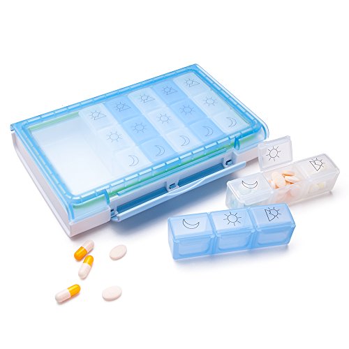 Bug hull 7 day pill organizer moistureproof, weekly pil…