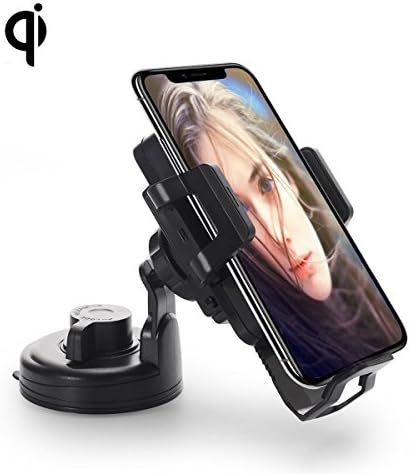 KULUSSY Wireless Car Charger, Car Mount Charger by (Air Vent Mount & Dashboard Cup Holder) for all Qi Enable phones,360° Rotation, iPhone 8/X,Samsung Galaxy S8/S8+, S7/S7 Edge,S6/S6 Edge,Google 4/5/6