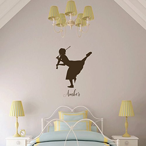 Violin Wall Decor - Personalized Vinyl Decal - Violinist Gifts For Girl's Bedroom, Playroom or Music Room