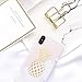 YeLoveHaw for XS Case for Girls, Flexible Soft Slim Fit Full Protective Cute Shell Phone Case with Marble and Golden Pineapple Pattern for X 5.8 Inch (Marble Pineapple)