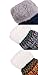 Arctic Paw Kids Gloves Winter 3 Pairs Boys Gloves Sherpa Lined Knit Mittens Outdoor Winter Mittens Infant Mittens, Navy+Fair Isle/Black+Fair Isle/Mocha