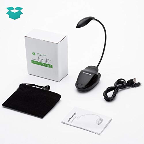 image for TOPELEK Reading Light, 8 LED Book Light with 3 Colors, 12 Brightness, 