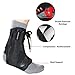 Lace Up Ankle Brace - (Large) Tie Up Ankle Brace with Compression Straps - Bisexual Ankle Stabilizer for Joint Pain, Volleyball Soccer Injuries, Swelling, Sprains - Wear Over Socks or Sleeves