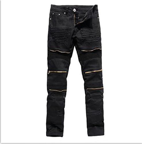 Jeansne Men's Slim Slimming Zipper Fashion Hip-hop Rock Pants Stretch Pencil Pants