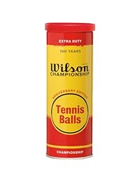 Wilson Championship 100 años Aniversario editiontennis bolas con el metal puede y fieltro de color blanco