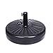 Grand patio Umbrella Base,Eco-Friendly HDPE Fabric Fill with Water 50lbs Umbrella Stand Pole Holder for Garden Lawn Poolside, 20 Inch(Black)