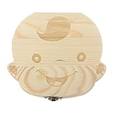 Wood Tooth Box Organizer Baby Children Save Milk Teeth Storage Box BOY