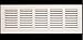 HVAC Premium 18'' x 6'' [Duct Opening] Flat Stamped Steel Return Air Grille - Sidewall and Ceiling - HVAC Vent Duct Cover - White [Outer Dimensions: 19.75''w X 7.75''h]