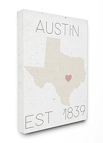 Stupell Industries Austin Est 1839 Oversized Stretched Canvas Wall Art, Proudly…