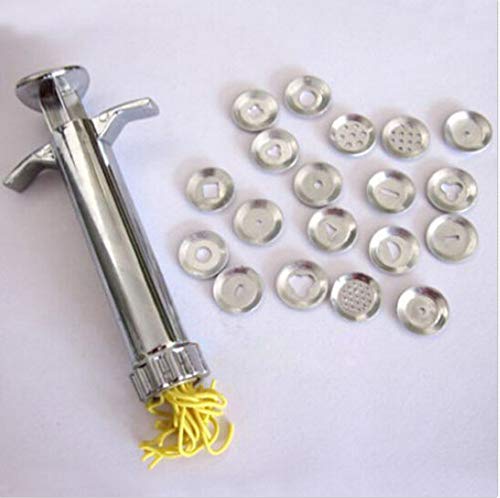 Wffo 19 Discs Polymer Clay Fimo Extruder Craft Sculpey Sculpting Sugarcraft Tools (Silver)