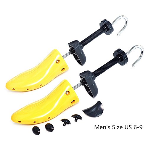 B&E Life Shoe Stretcher Expandable Shoe Trees, Pair of Professional 4-Way Premium Wide Feet Shoe Stretcher Tough Plastic & Metal,Adjustable Length & Width Durable Shoe Shape,Men's Size US 6-9
