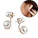 New Fashion Lady 925 Silvering Freshwater Pearl Ear Stud Dangle Earrings
