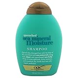 OGX Quenched Sea Mineral Moisture Shampoo-13 oz Sulfate Free Surfactants Shampoo, Helps Defrizz, Smooth and Soften, For Most Hair Types Non-GMO