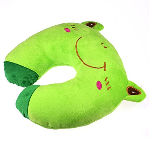 Fitfulvan Clearance deal Pillow case, Car Home Office Accessory Soft Cartoon U Shaped Neck Relax Pillow (Green) - Thumbnail 2