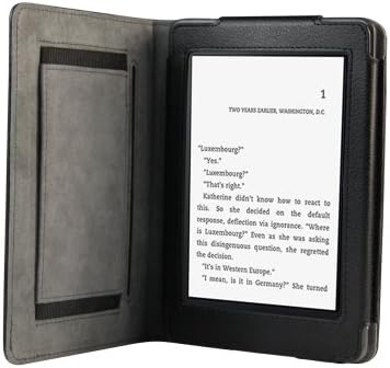 JKase(TM) Executive Series Premium Quality Custom Fit Folio Case Cover Compatible with Kindle Paperwhite Display Wifi + 3G Model (Black)