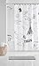 Casa 784857755558 Paris 13Piece Shower Curtain Set for Bathroom, Washable Waterproof, 70 x 72, White