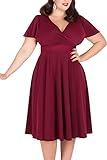 Nemidor Women's V-Neckline Stretchy Casual Midi