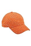 Glitzy Game Crystal Sequin Trim Women's Adjustable Glitter Baseball Cap ORANGE