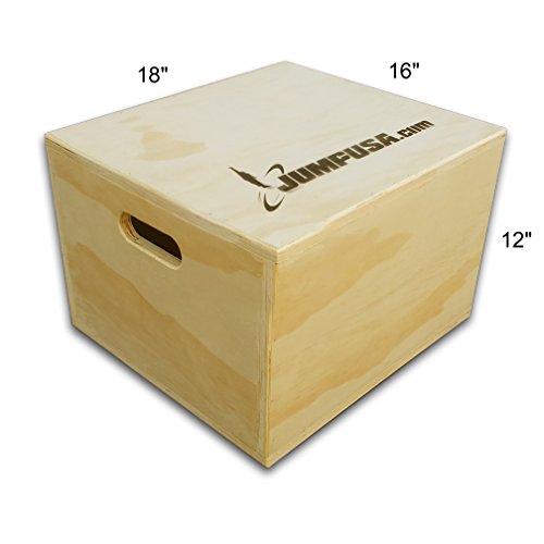 Fully Assembled 3-in-1 Plyometric Jump Plyo Box 12-16-18 inch by JumpUSA