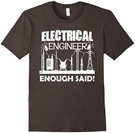 Men's Electrical Engineering T shirt - Electrical Engineer Shirts Small Asphalt