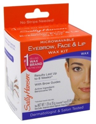 Sally Hansen Microwaveable Wax Kit For Eyebrow/Face/Lip (2 Pack)