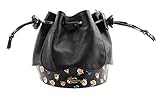 COACH Floral Mix Printed Leather Petal Bag Crossbody, F57544 (Black Multi)