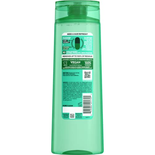 GARNIER FRUCTIS PURE CLEAN PURIFYING SHAMPOO, SILICONE-FREE, 12.5 FL OZ, 1 COUNT (PACKAGING MAY VARY)