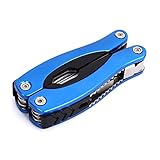 Multitool 15-in-1 Pocket With Knife, Pliers, Saw & More, Plus a Holster (Blue)