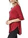 iGENJUN Women's Scoop Neck 3/4 Ruffle Detailed Sleeve Floral Tops Blouse