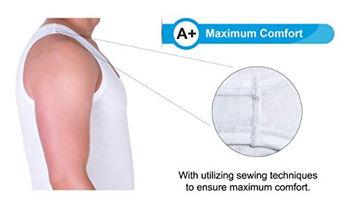 Klano Underwear Men's 3 Pack Modal and Cotton Taggless Tank Tops Undershirts X-Large White - Thumbnail 2