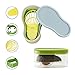 Kinsy Avocado Tool Set | 5-in-1 Multi-Functional Avocado Slicer, Keeper, Cutter, Masher, Pitter, Peeler | Green Plastic & Stainless Steel