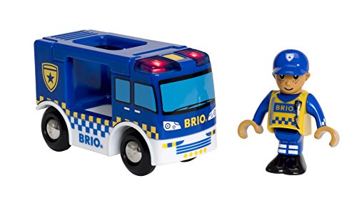 BRIO World - 33825 - Polizeiwagen mit Licht und Sound - Spielzeugzug für Kinder ab 3 Jahren – Bild 3
