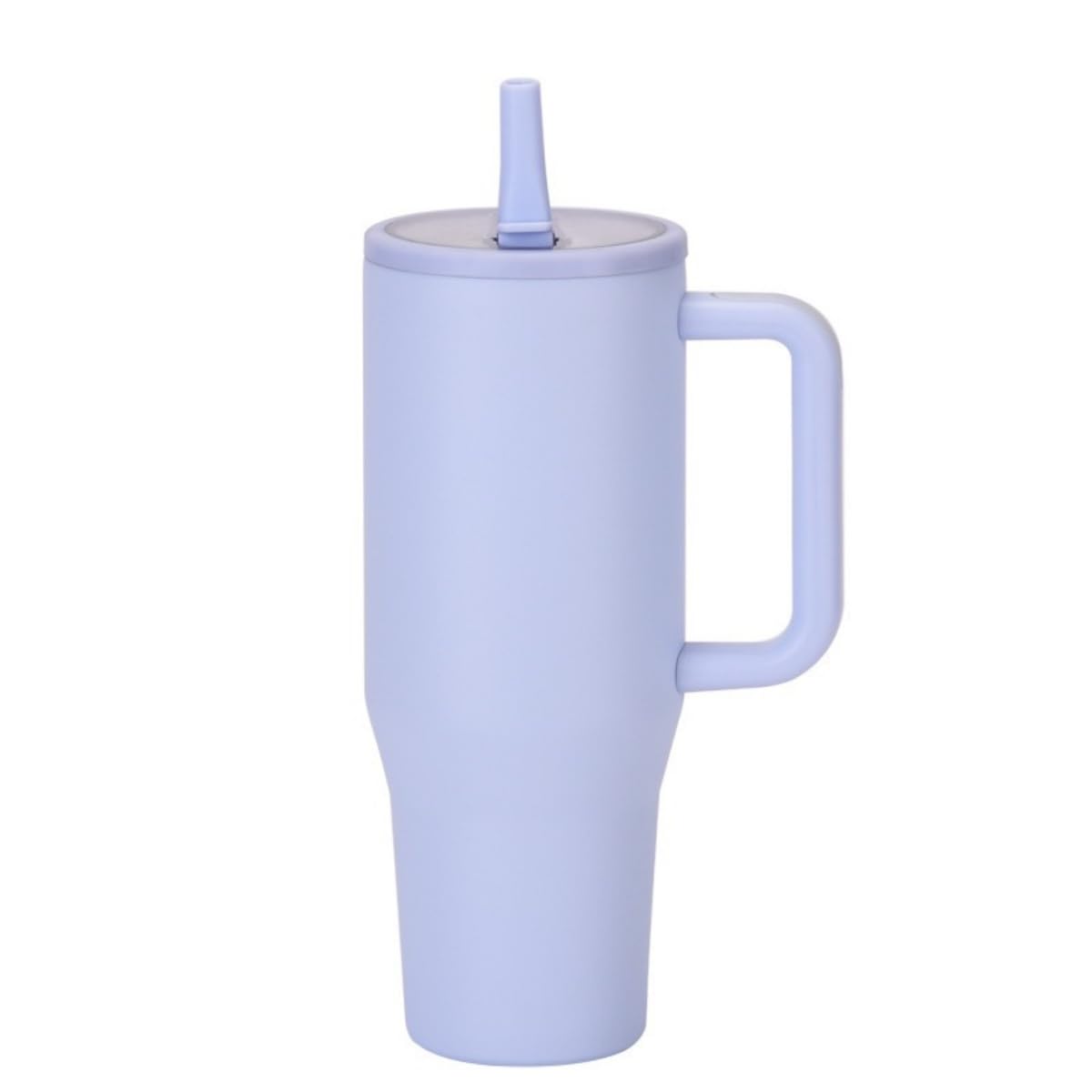 Besot 40oz Flip Cap Straw Cup with Handle Suitable for Car Cup Holder Leak Proof Traveler's Water Cup304 Stainless Steel Material - Traveler's Water Bottle (New Sky Blue)