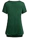 Cestyle Women's V Neck Short Sleeve Banded Hem T Shirt Tops