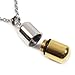 Stainless Steel Small Openable Pill Capsule Pendant Necklace Silver Gold Black Blue