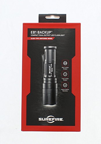 Surefire backup click switch dual output led flashlight, black