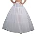 WANNISHA 3 Hoops Petticoat Crinoline Slips Underskirt Floor Length for Bride Gown