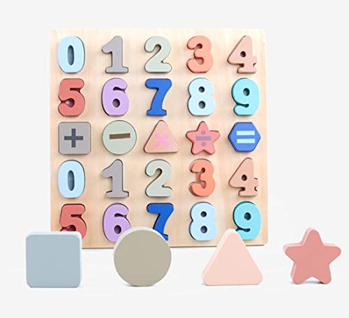 GEMEM Wooden Alphabet ABC Puzzles Upper Case Letter and Number Learning Board Educational Toys for Toddlers Boys Girls Pack of 2 - Thumbnail 6