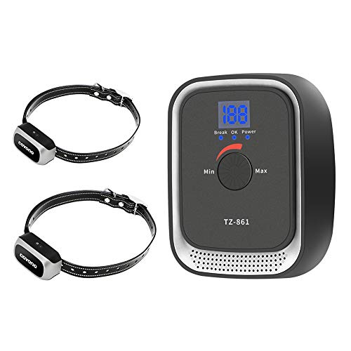 COVONO Underground Pet Containment System,Electric Dog Fence(In-Ground/Aboveground Installation,Waterproof/Rechargeable Collar,Static/Tone Correction,Support 2 Dogs)