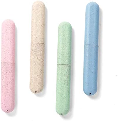 Travel Toothbrush Case, Anti-Bacterial and BPA Free Portable Toothbrush Storage Box, Toothbrushes Holder for Daily and Travel Use (4 Colors, 4pcs)