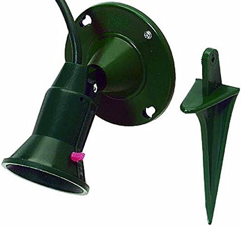 Outdoor Flood Lamp Holder with stake, 6-Foot 18/2-Gauge cord, for Flood Light, PAR 38 Bulbs up to 150 watts