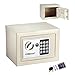 Ollieroo White 0.3CF Security Safe Electronic Digital Lock Keypad Small Safe Box for Home Gun Cash or Jewelry