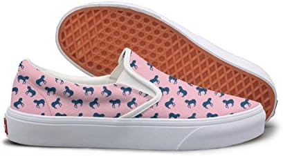 Lalige The Horse To Go For A Walk In Women's Breathable Canvas Slip-on Slip-ons