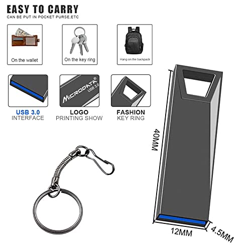 USB Flash Drive 2000 GB Thumb Drive 3.0 Metal Memory Stick with